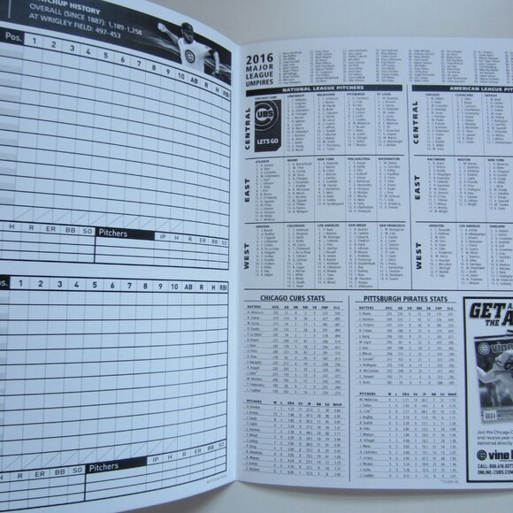 Lot 9 CHICAGO CUBS Collectible Yearbooks, Scorecards, Game Day, Book - Picture 9 of 14